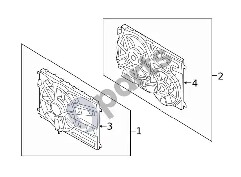 Volvo XC60 aušinimo ventiliatorius – schema