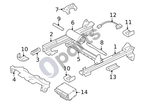 Volvo XC60 bėgeliai ir komponentai (1) – schema
