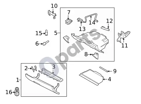 Volvo XC60 daiktadėžė – schema