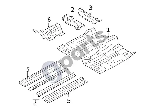 Volvo XC60 grindys ir sijos – schema
