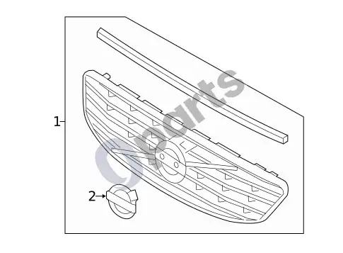 Volvo XC60 grotelės (1) – schema