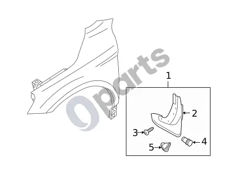 Volvo XC60 išorinė apdaila - sparnas – schema