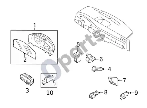 Volvo XC60 jungikliai, solenoidai ir vykdikliai (1) – schema
