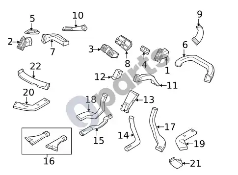 Volvo XC60 prietaisų skydelis (1) – schema