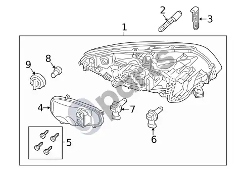 Volvo XC60 lemputės - važiuoklė (1) – schema