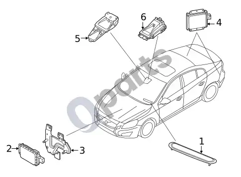 Volvo XC60 prietaisų skydelio apšvietimas – schema