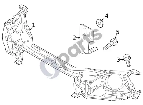 Volvo XC60 radiatoriaus rėmas – schema