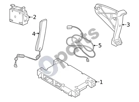 Volvo XC60 ryšio sistemos komponentai – schema