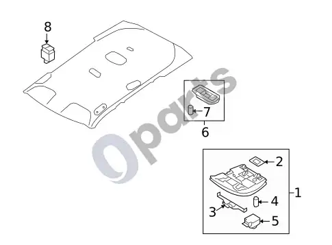Volvo XC60 salono apšvietimas (1) – schema