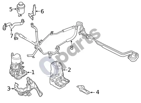 Volvo XC60 siurblys ir žarnos – schema