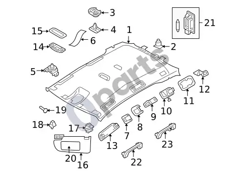 Volvo XC60 šoninė statramstis – schema