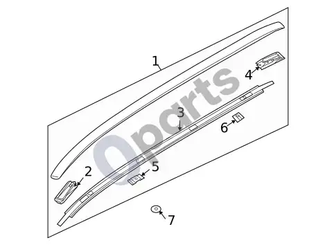 Volvo XC60 stogo bagažinė – schema
