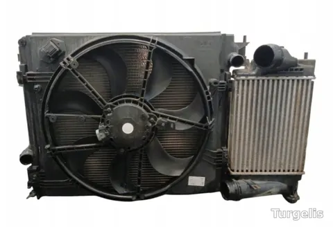 Aušinimo radiatorių komplektas su ventiliatoriumi ir intercooleriu