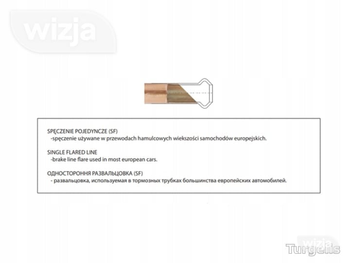 Varinis stabdžių vamzdelis 3600 mm M10x1 M10x1, Cu vamzdelis 1051053600, 360 cm WP-021 – nuotrauka 4