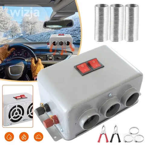 AUTOMOBILINIS ATITIRPDYTOJAS, 12V AUTOMOBILINIS ŠILUMOS VENTILIATORIUS 3 ANGOS 600W –