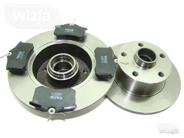 Stabdžių diskai x2 + kaladėlės AUDI A4 B5 galas 1995-2001