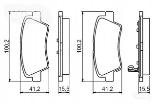 BOSCH Stabdžių kaladėlių komplektas 0 986 494 557 – nuotrauka 12