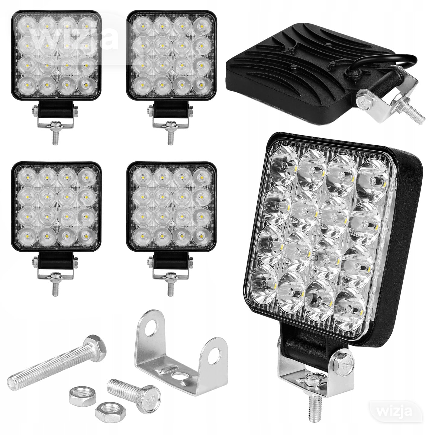 4x LED ŽIBINTAS HALOGENINIS PROŽEKTORIUS 48W ATSPARUS VANDENIUI 12V 24V OFF ROAD – nuotrauka 1