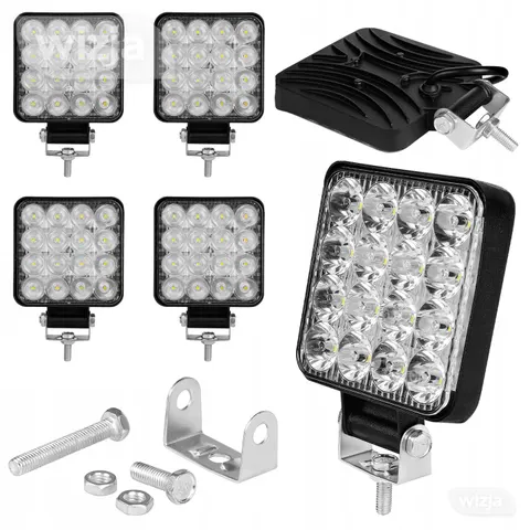 4x LED ŽIBINTAS HALOGENINIS PROŽEKTORIUS 48W ATSPARUS VANDENIUI 12V 24V OFF ROAD