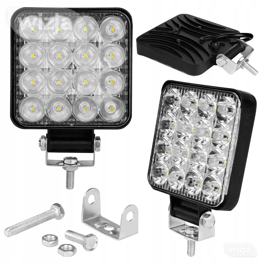 Darbo žibintas LED 48W HALOGENINIS prožektorius 12V 24V 16LED labai galingas AL3944