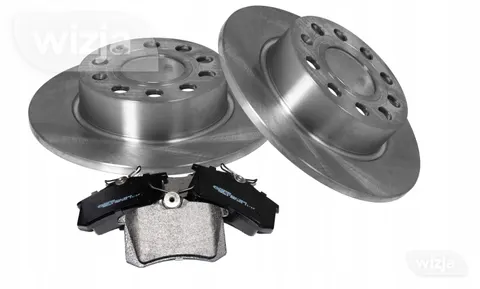 Diskų ir kaladėlių komplektas x2 galas Audi A3 OCTAVIA II Seat Toledo Leon VW Golf V VI