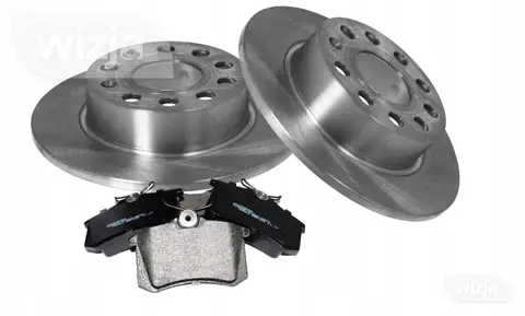 Diskų ir kaladėlių komplektas x2 galas Audi A3 OCTAVIA II Seat Toledo Leon VW Golf V VI