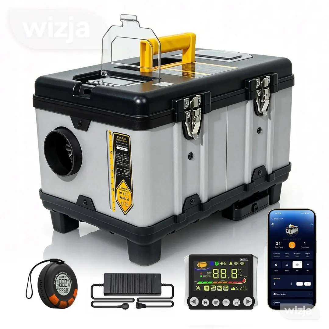 Stovėjimo šildytuvas 8kW 12V/24V Bluetooth su CO jutikliu, integruotas A2409Pro