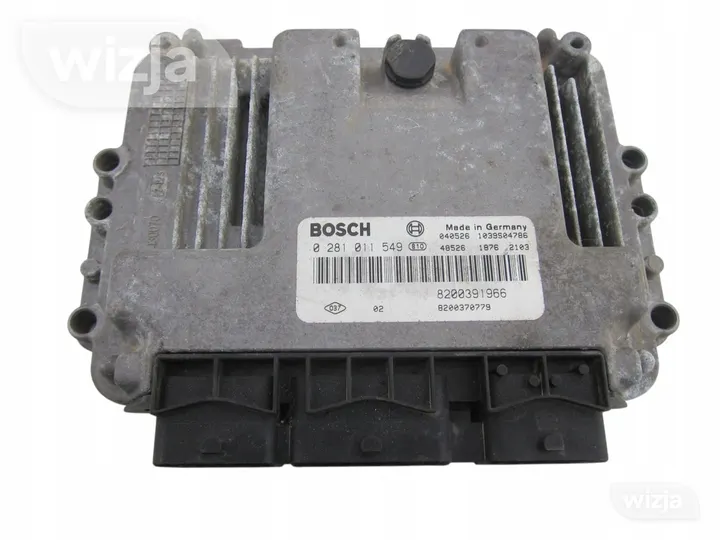 Variklio valdiklis ECU 0281011549 8200391966 RENAULT 1.9DCI