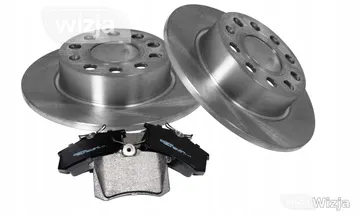 Komplektas: diskai x2 + kaladėlės galas Audi A3 OCTAVIA II Seat Toledo Leon VW Golf V VI