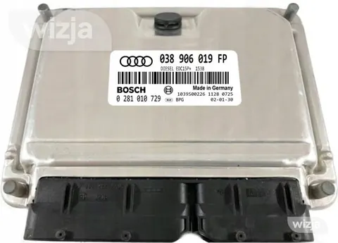Variklio valdiklis ECU AUDI A4 038906019FP 0281010729 IMMO OFF