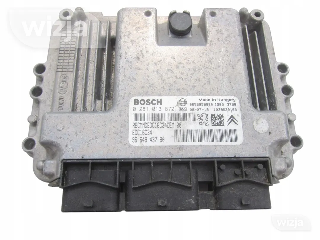 Variklio valdiklis ECU 0281013872 9664843780 CITROEN PEUGEOT