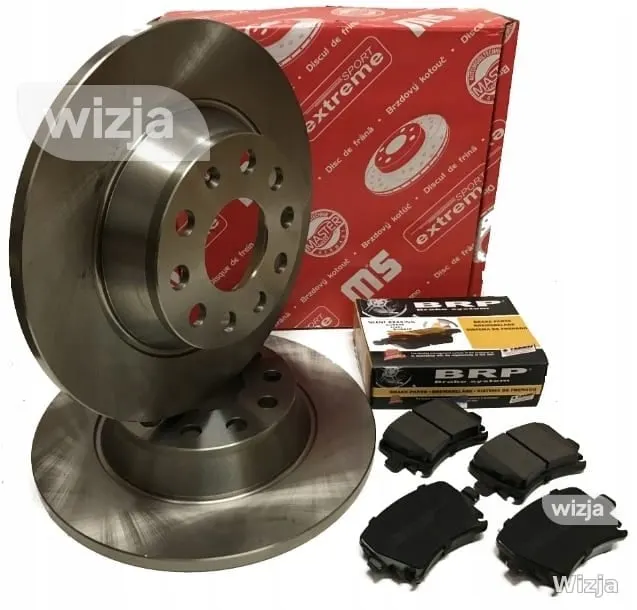 Stabdžių diskai + kaladėlės, galas, VW Touran Passat CC B6 B7 (2005–2014 m.) 282 mm 1K0615601M